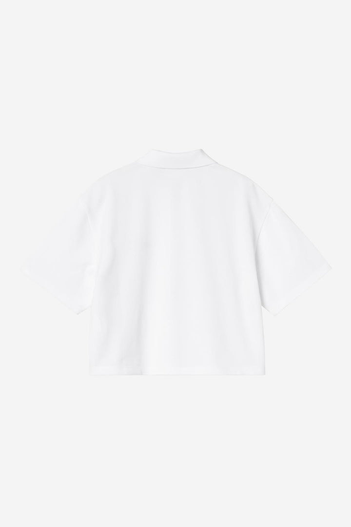 W' S/S Carhartt Script Polo TS White / Black