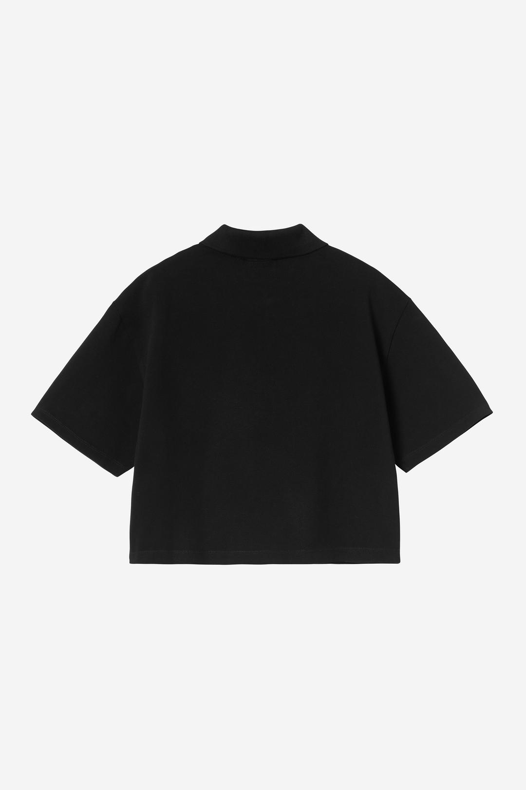 W' S/S Carhartt Script Polo TS Black / White