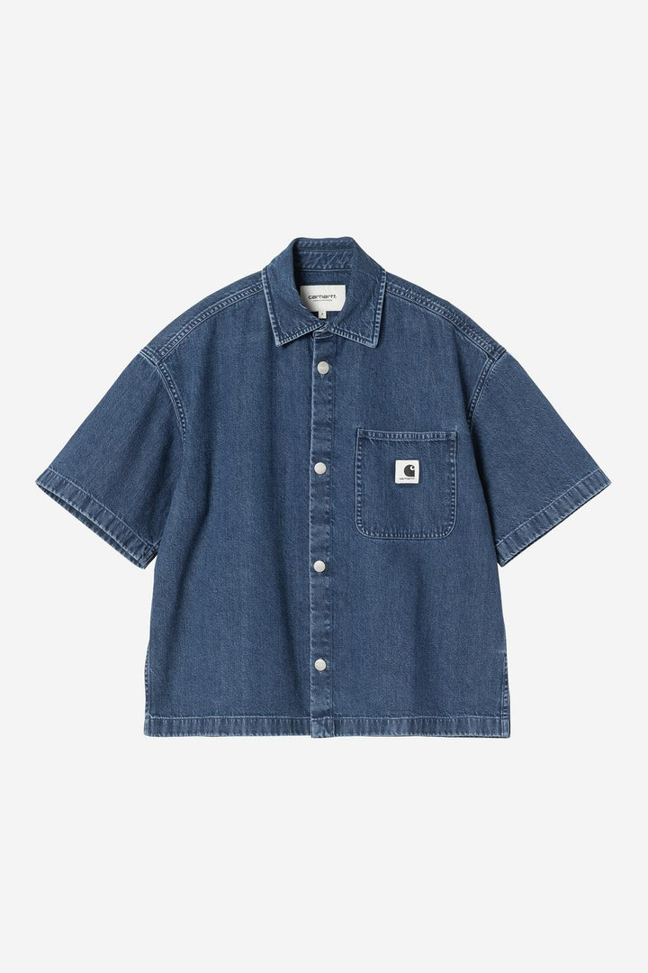 W' S/S Lovilia Shirt Blue stone washed