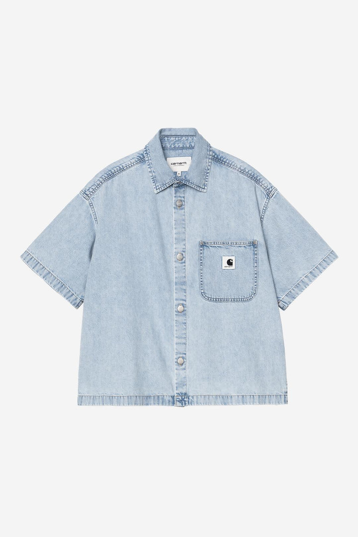 W' S/S Lovilia Shirt Blue stone bleached
