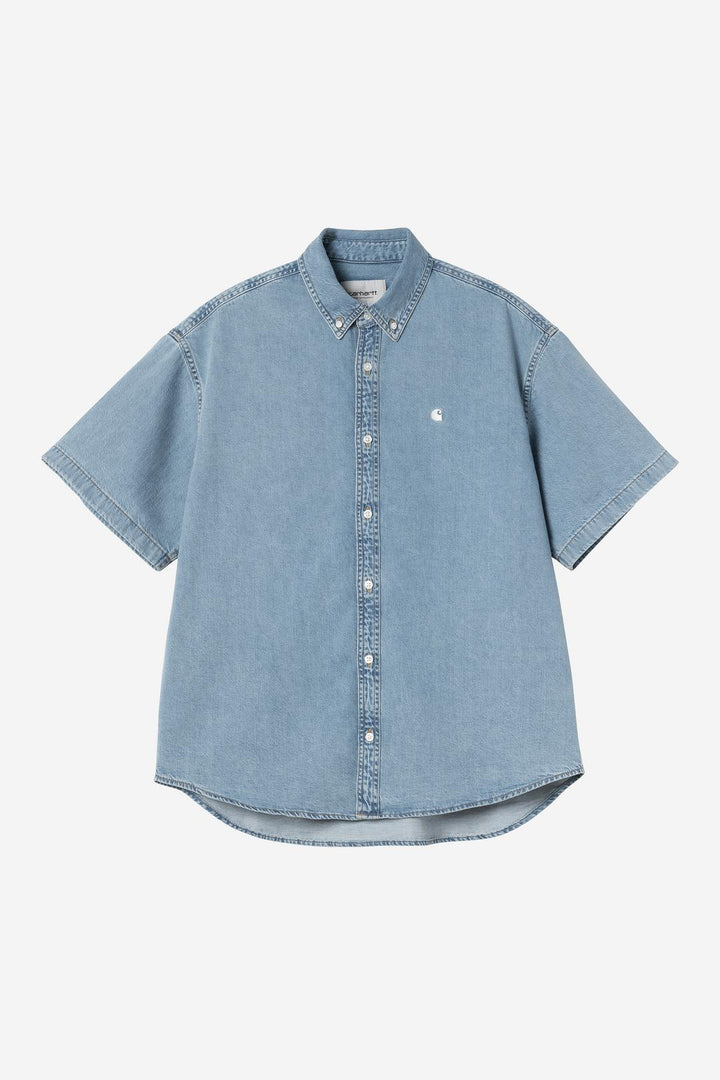 S/S Lucas Shirt Blue bleached