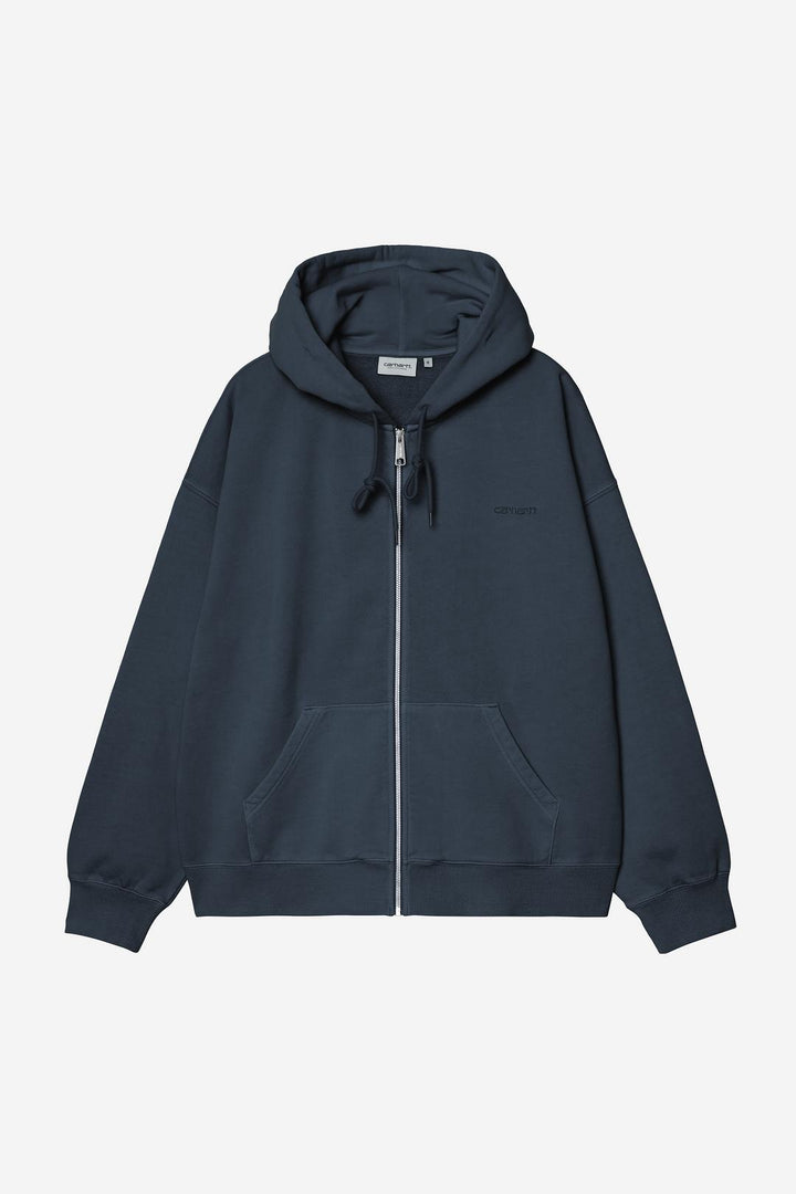Hooded Benton Sweat Jacket Carbon garment dyed