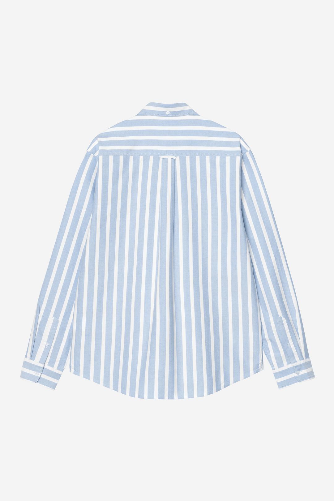 L/S Deven Shirt Deven Stripe, Bleach / White
