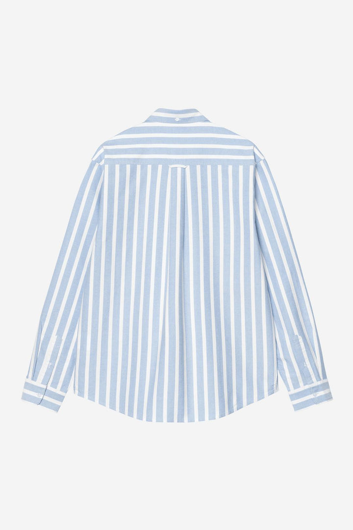 L/S Deven Shirt Deven Stripe, Bleach / White