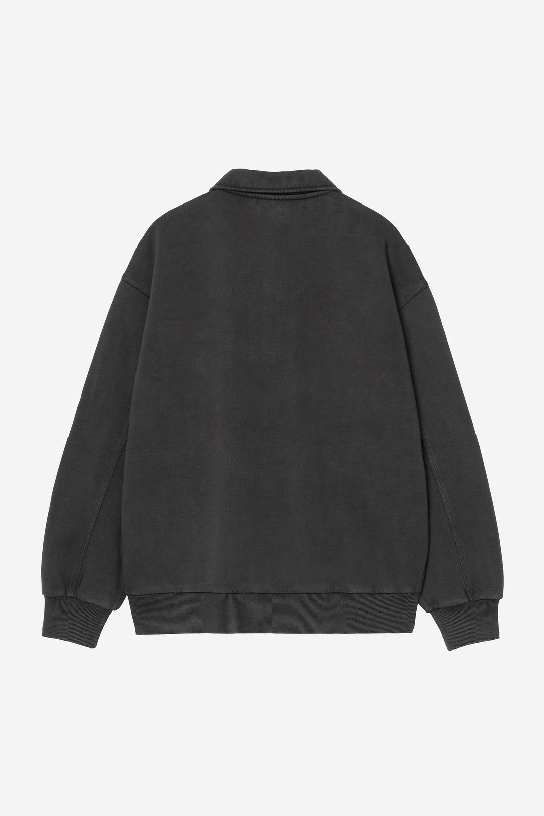 Half Zip Detroit Sweat Black stone washed