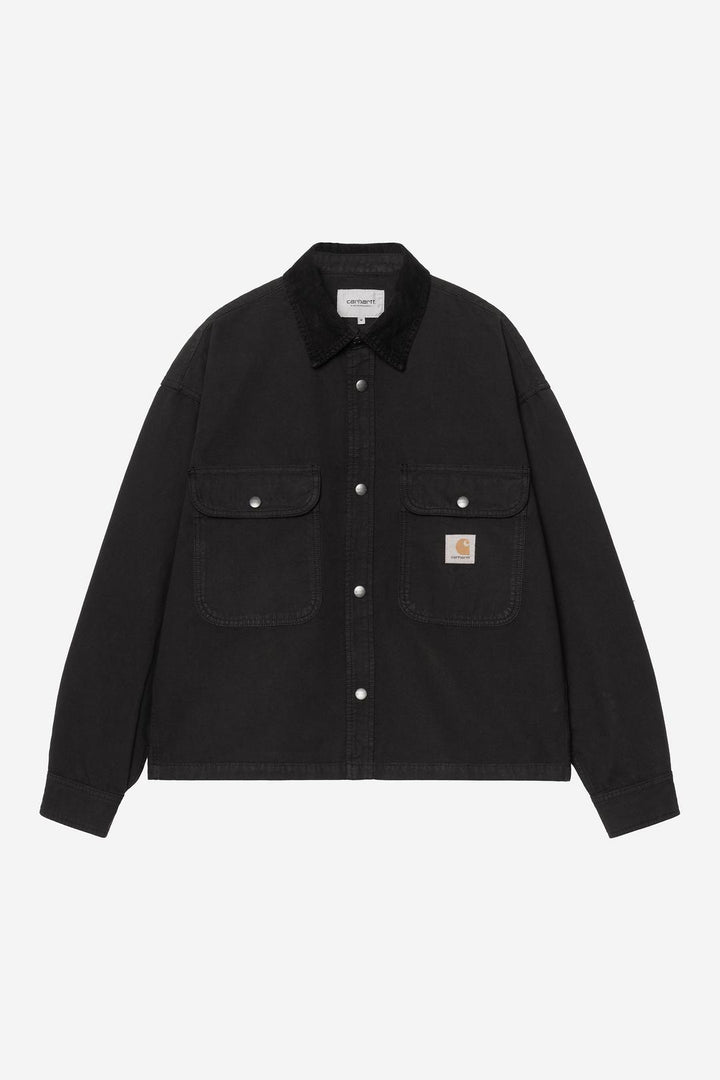 Prescott Shirt Jac - Black / Black garment dyed
