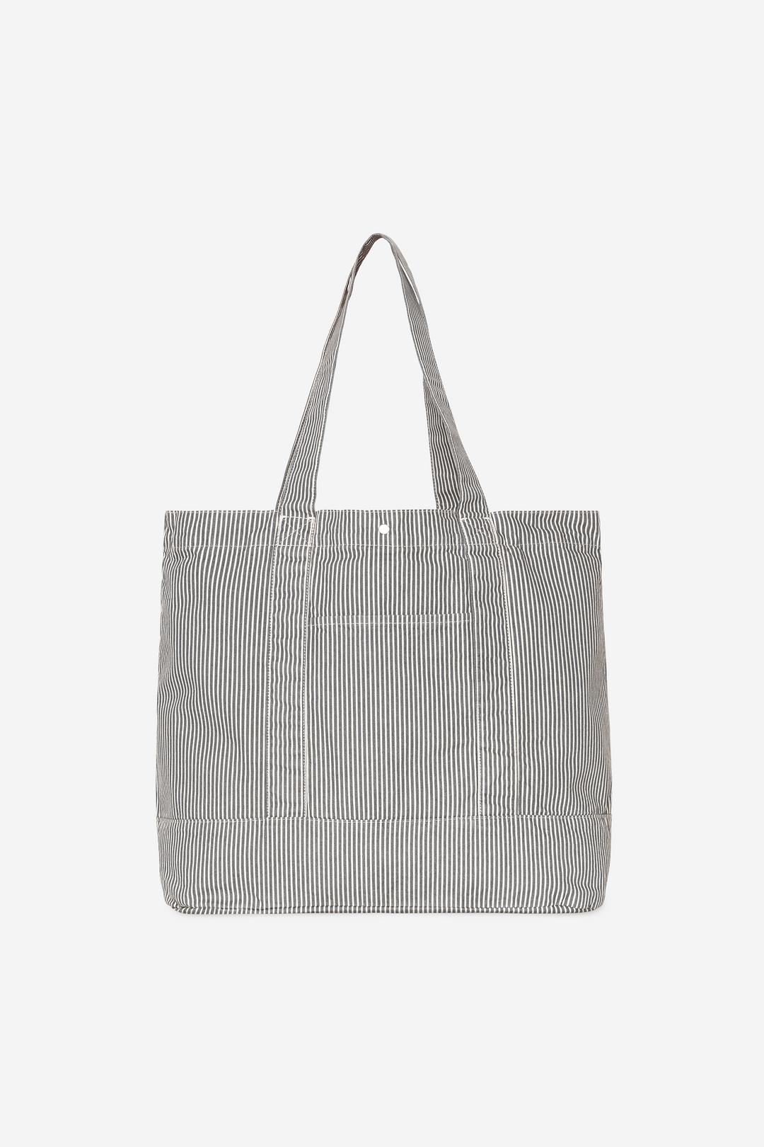 Mercer Tote Bag Mercer Stripe, Graphite / bleached
