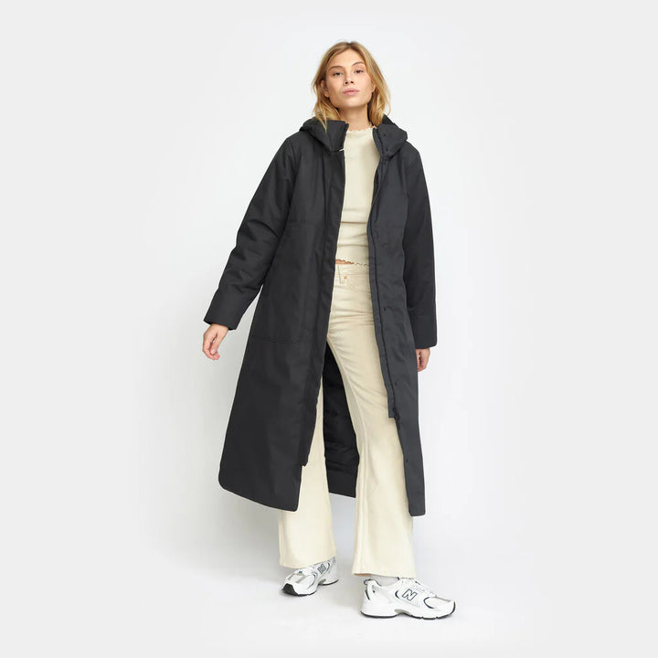 Long Parka Coat - black