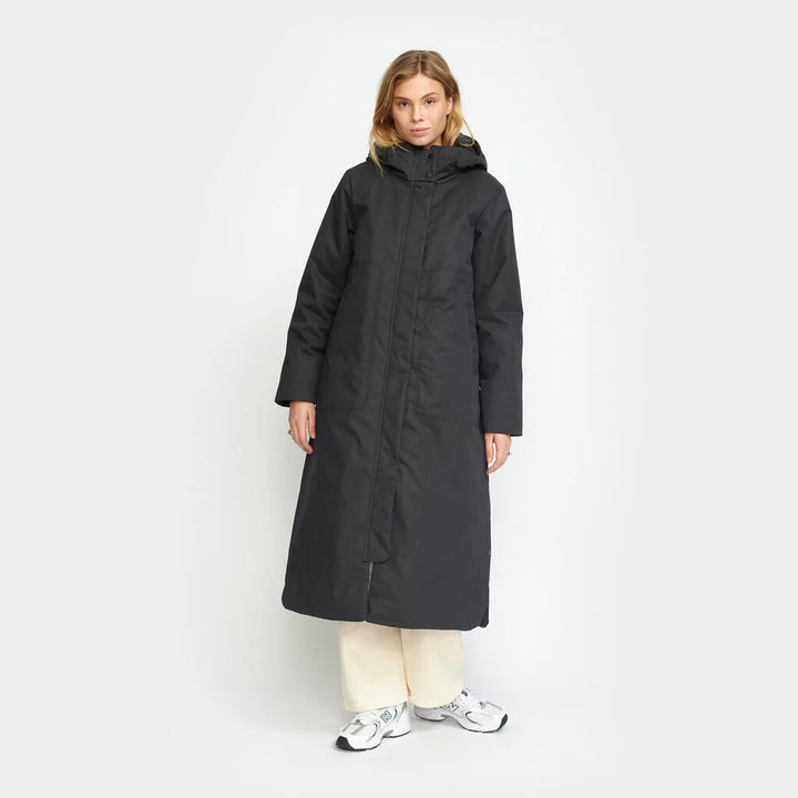 Long Parka Coat - black