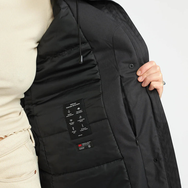 Long Parka Coat - black