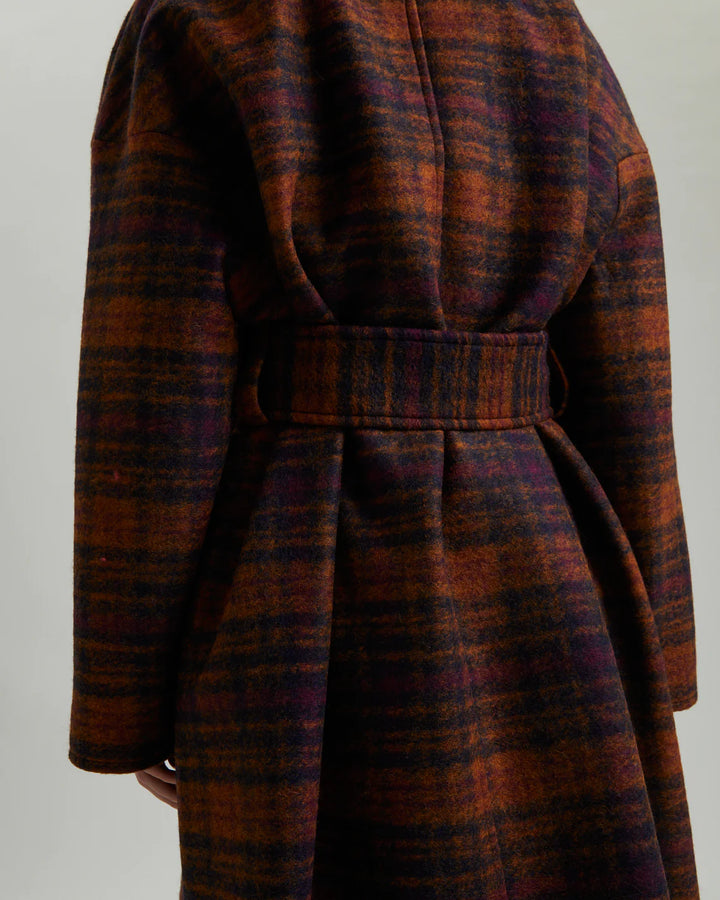 Odette - orange/navy check