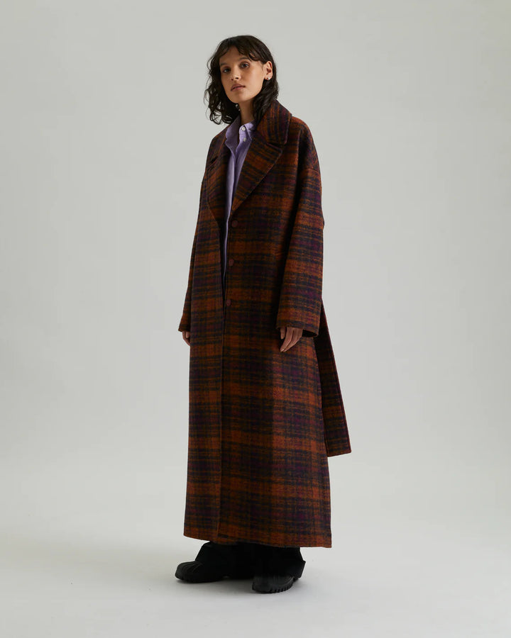 Odette - orange/navy check