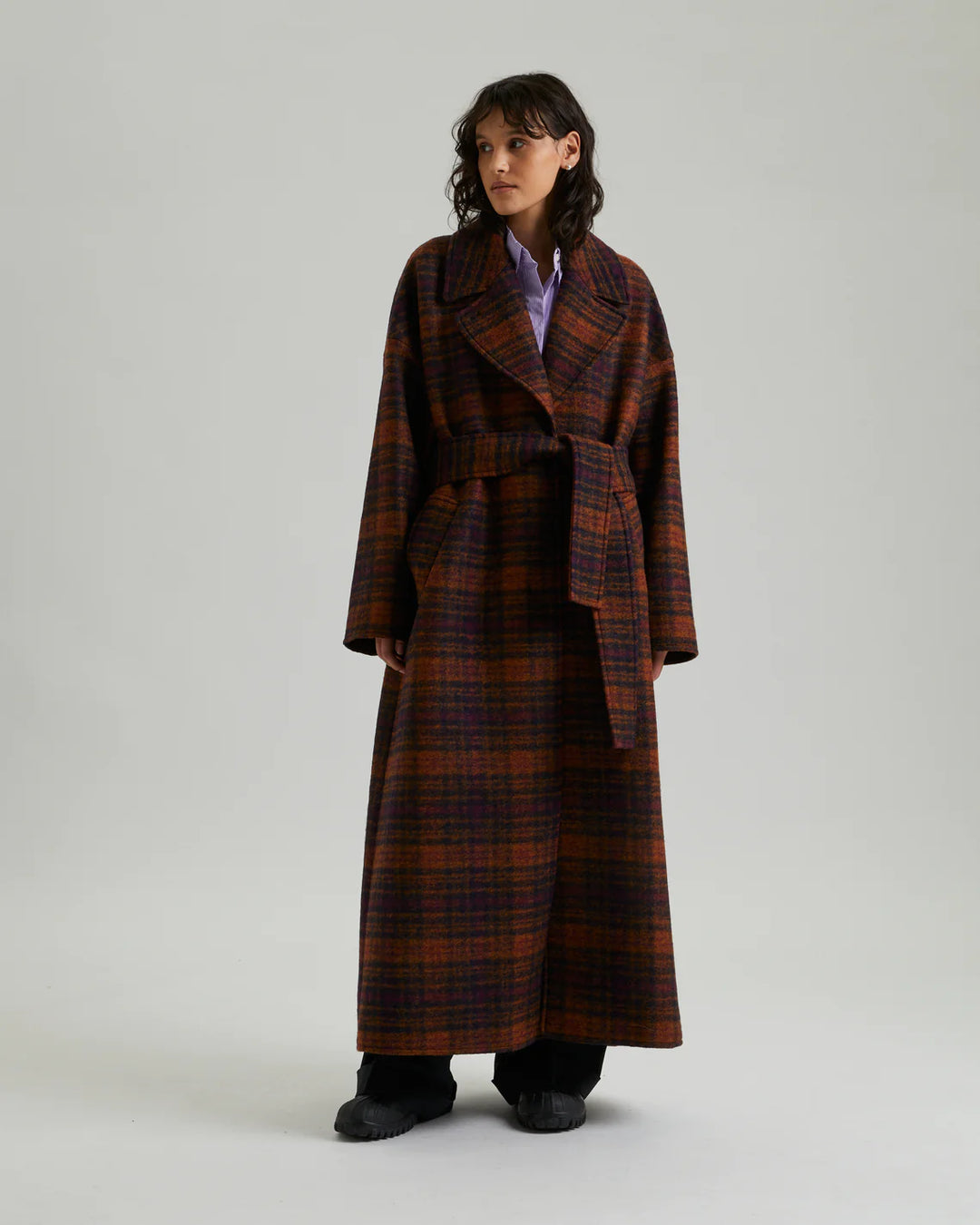 Odette - orange/navy check