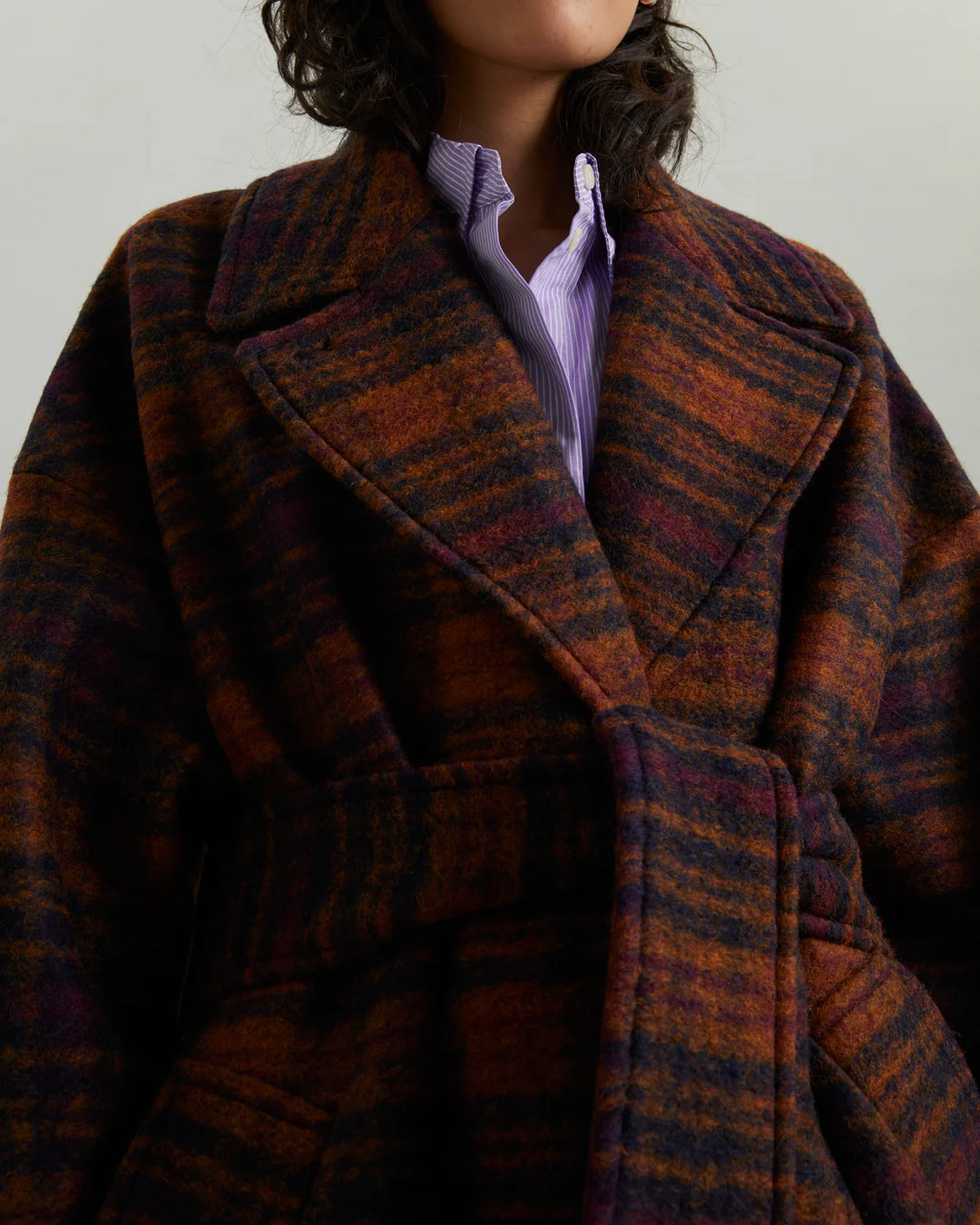 Odette - orange/navy check