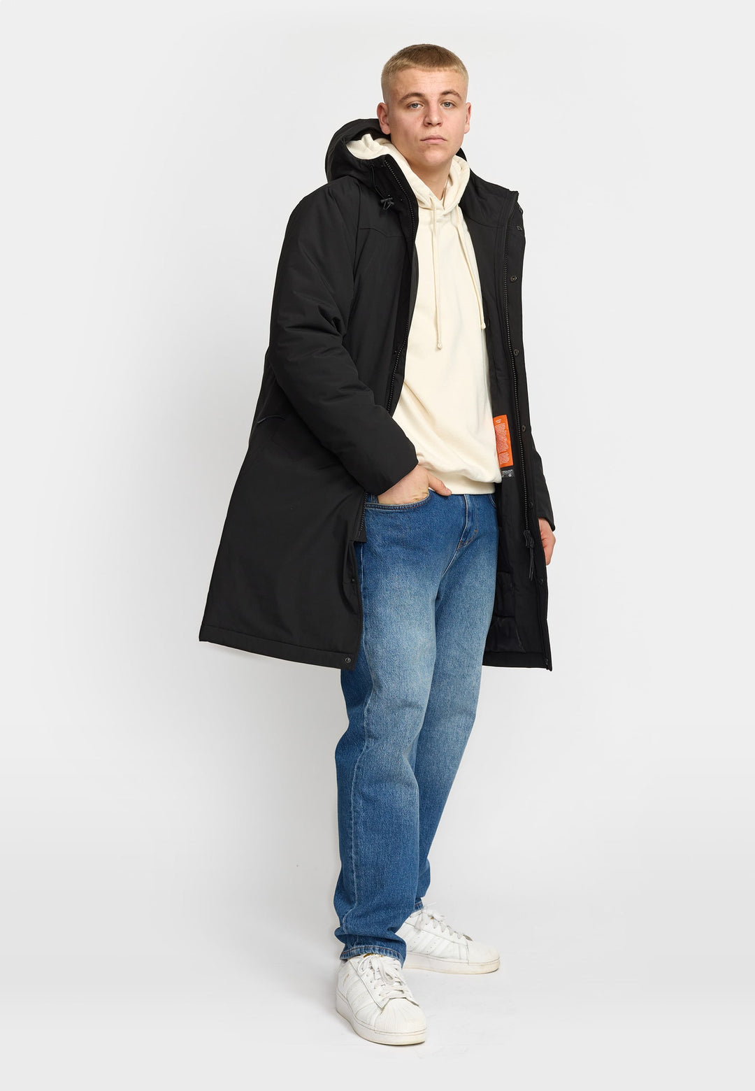 Padded Tech Coat - black