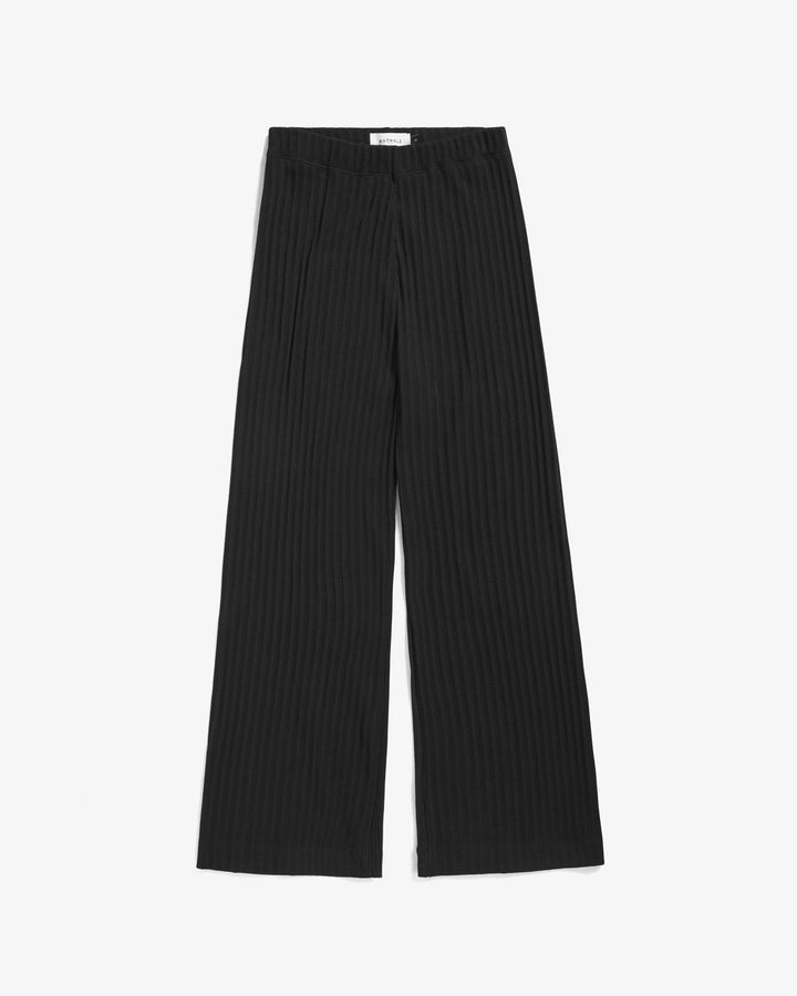 Ribbed Lounge Pant - true black