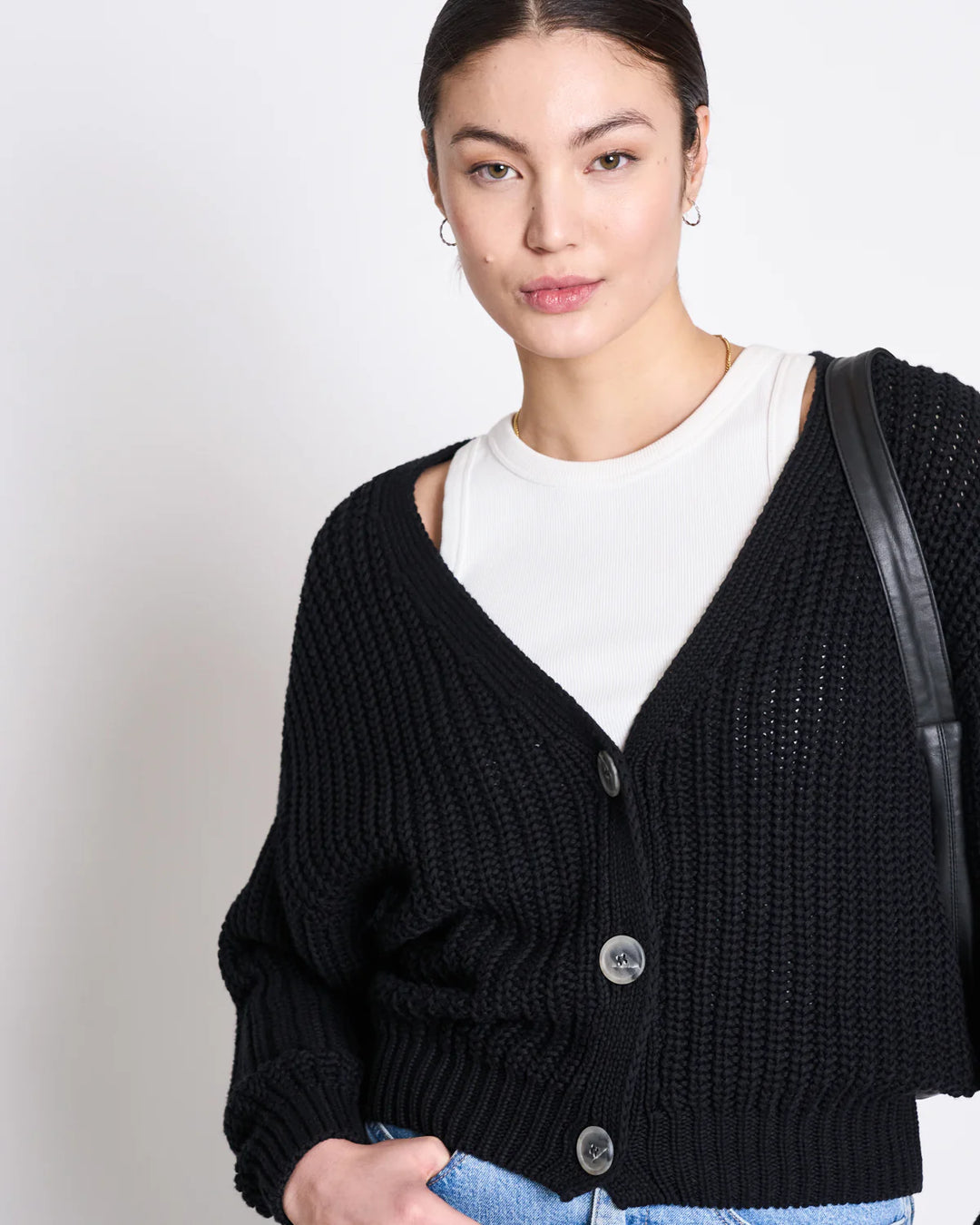 CHUNKY CARDIGAN LENA BLACK