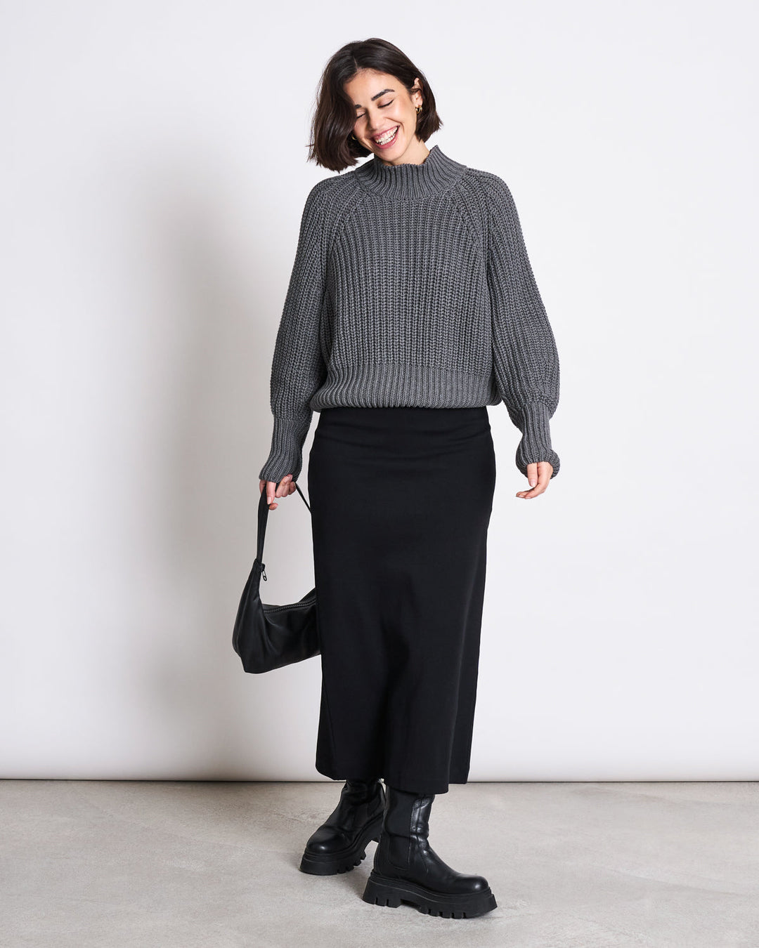 MAXI SKIRT BURNITA BLACK