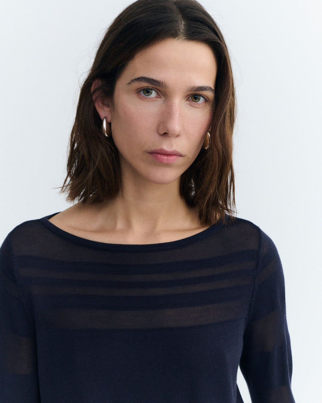 KNITTED SWEATER - NAVY RAVEN