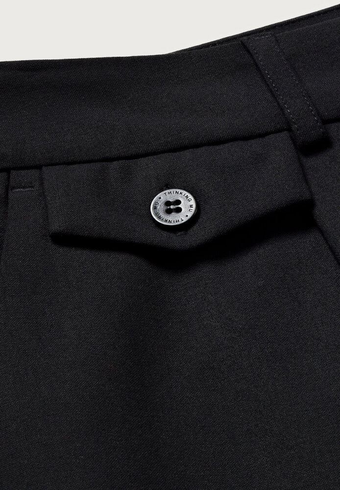 BLACK PAT PANTS