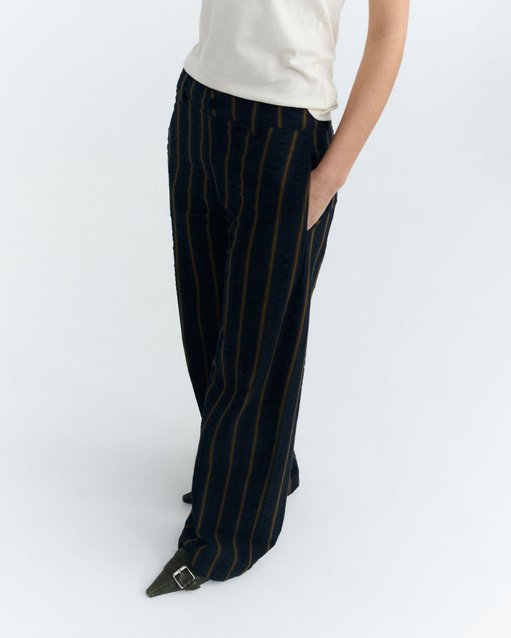 SERENA PANTS - PORTBOU SEERSUCKER