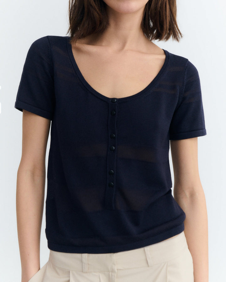 TOP - NAVY ASH
