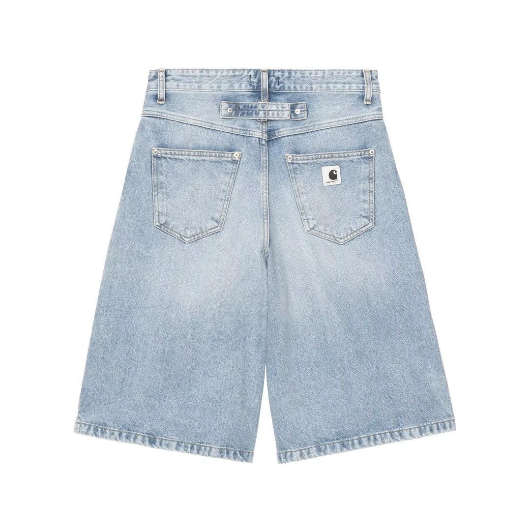 W' Belmont Short Blue heavy worn bleached