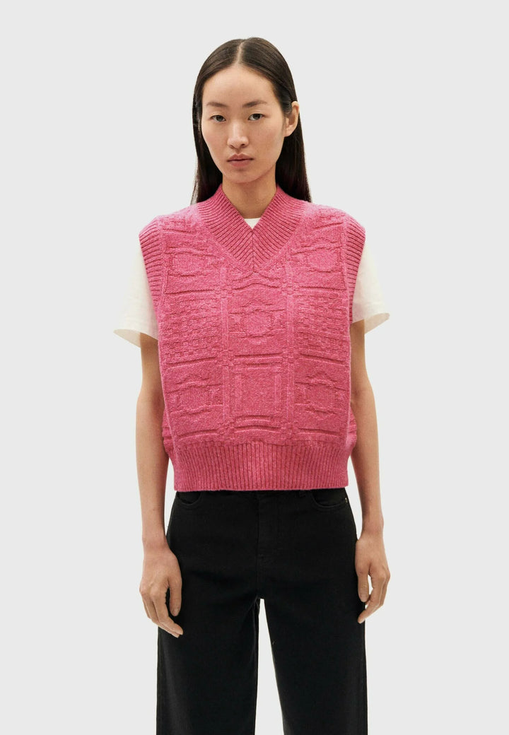 PINK LINKS MICA KNITTED VEST