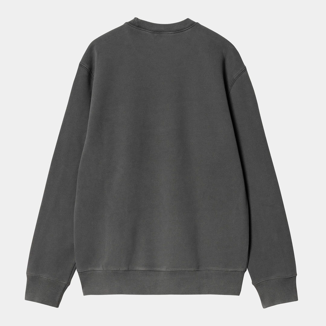 Duster Script Sweat 100 % Cotton Black garment dyed