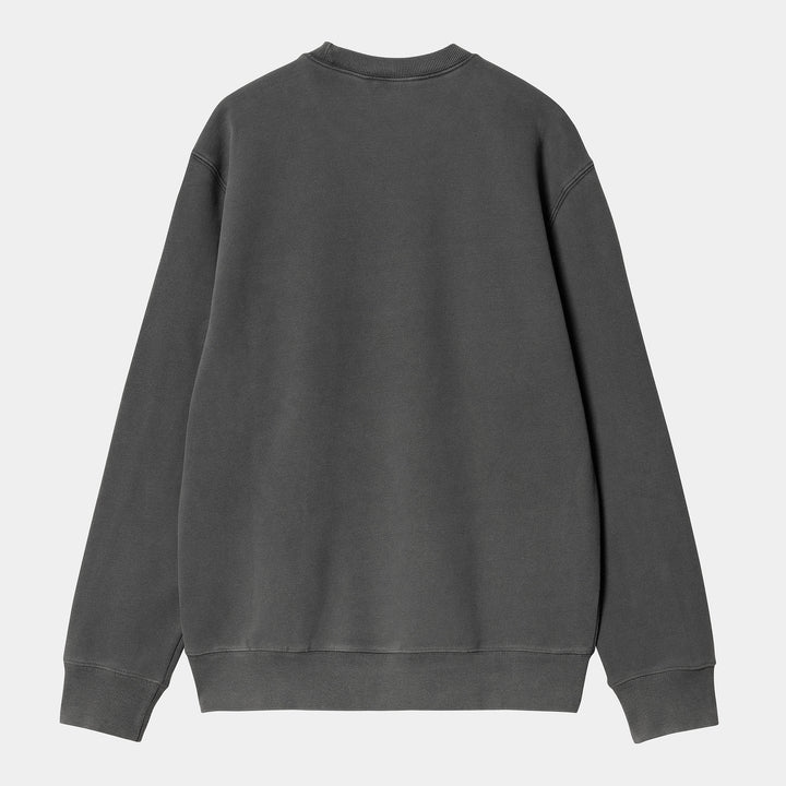 Duster Script Sweat 100 % Cotton Black garment dyed