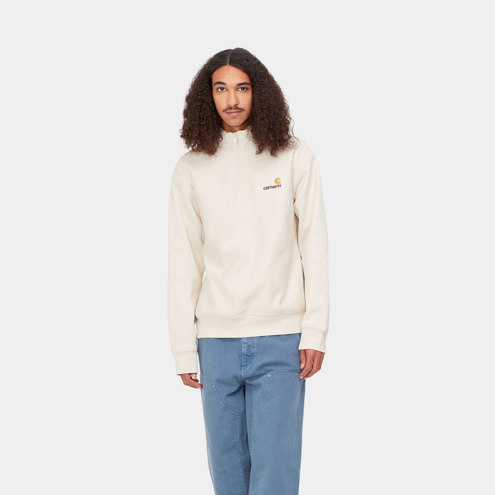 Half Zip American Script - Natural