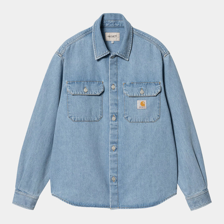Harvey Shirt Jac - Blue stone bleached