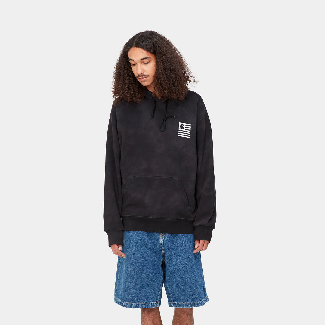 Hooded Chromo Sweat - black/white