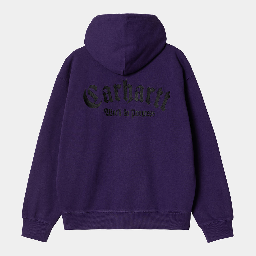 hooded Onyx Script Sweat - tyiran