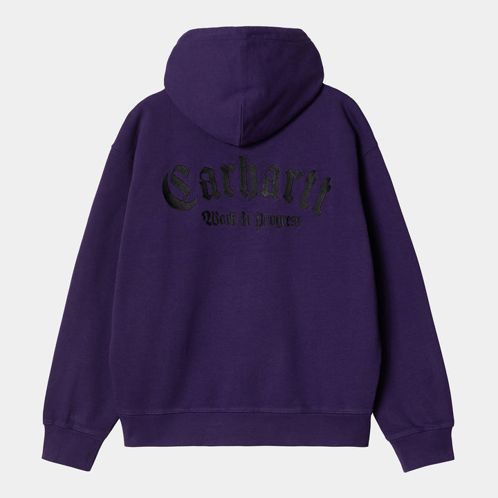 hooded Onyx Script Sweat - tyiran