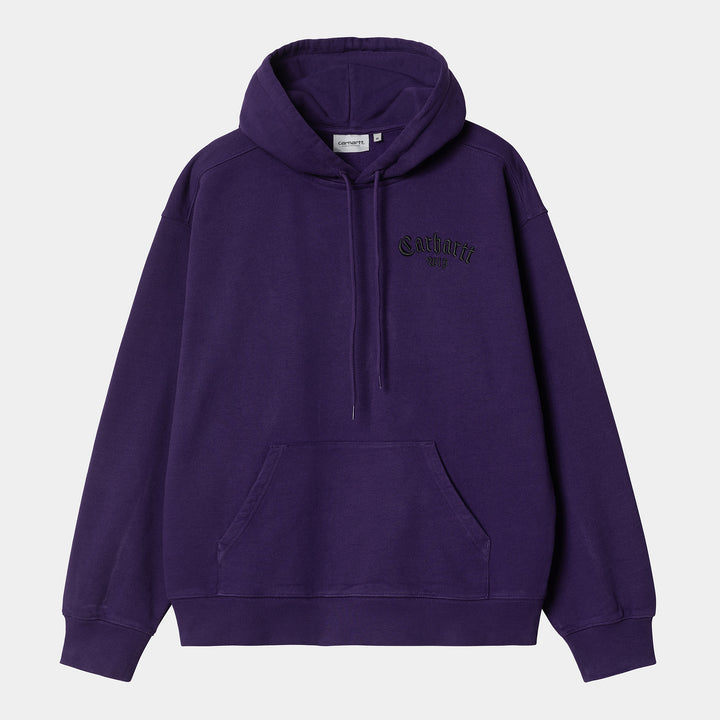 hooded Onyx Script Sweat - tyiran