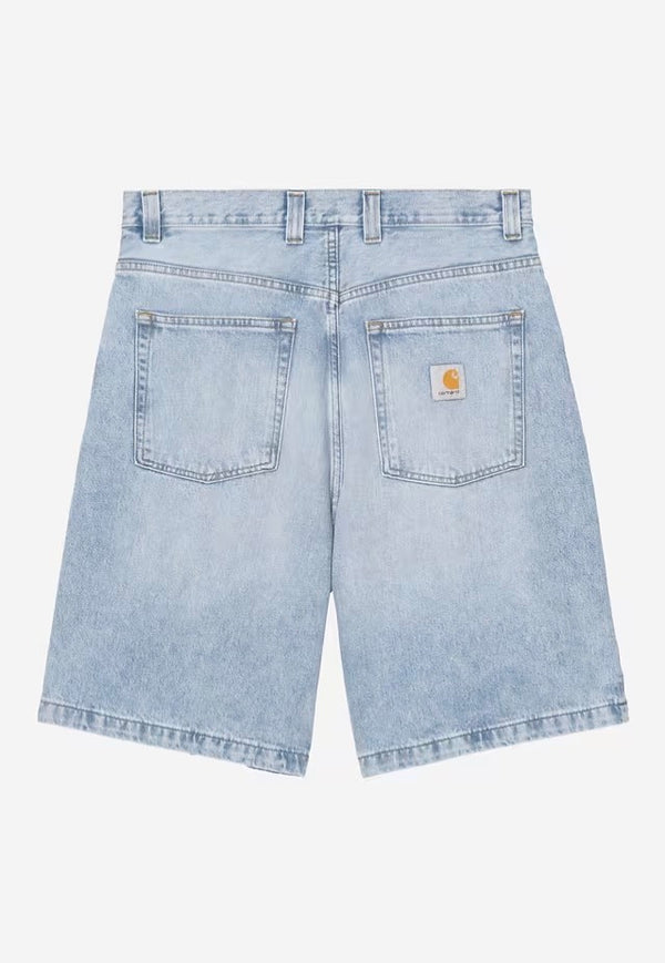 W' Brandon Short Blue heavy worn bleached