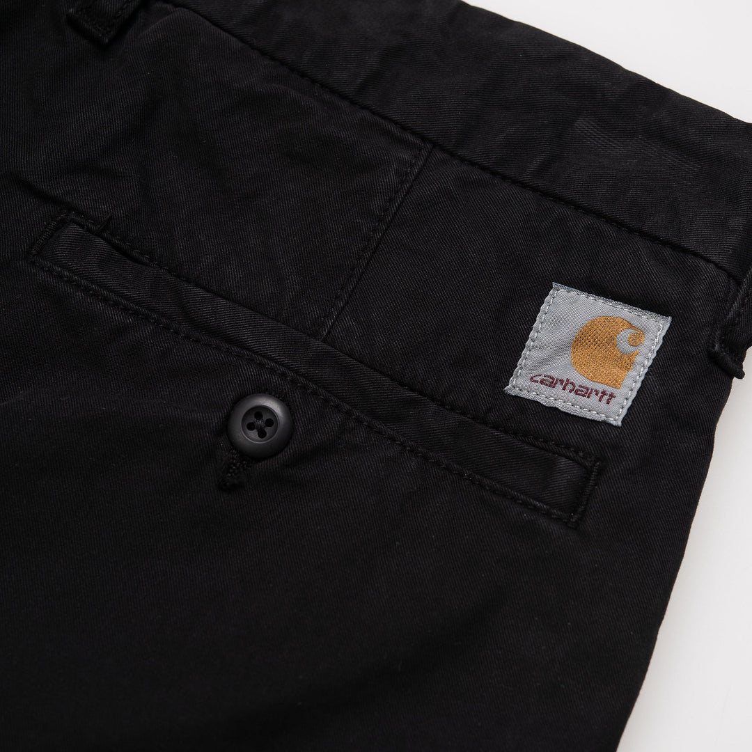 John Short 100% Cotton Black garment dyed no length