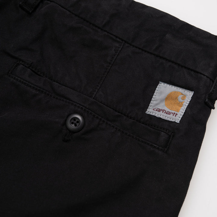 John Short 100% Cotton Black garment dyed no length