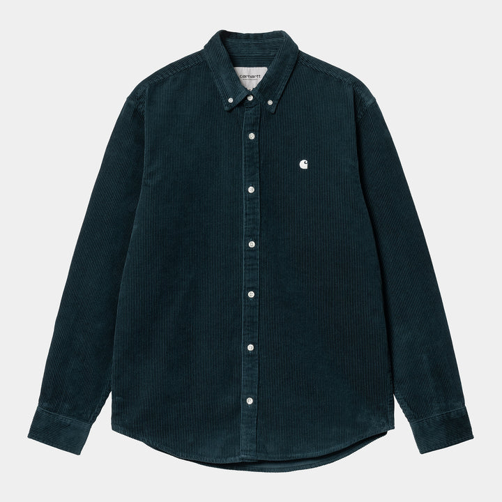 L/S Madison Cord Shirt - Duck Blue / Wax