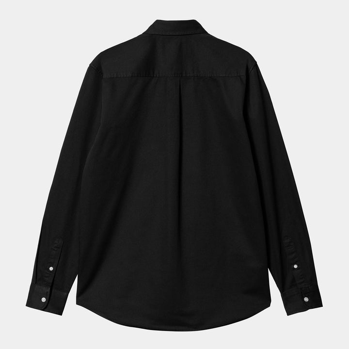 L/S Madison Shirt 100 % Cotton - Black / White