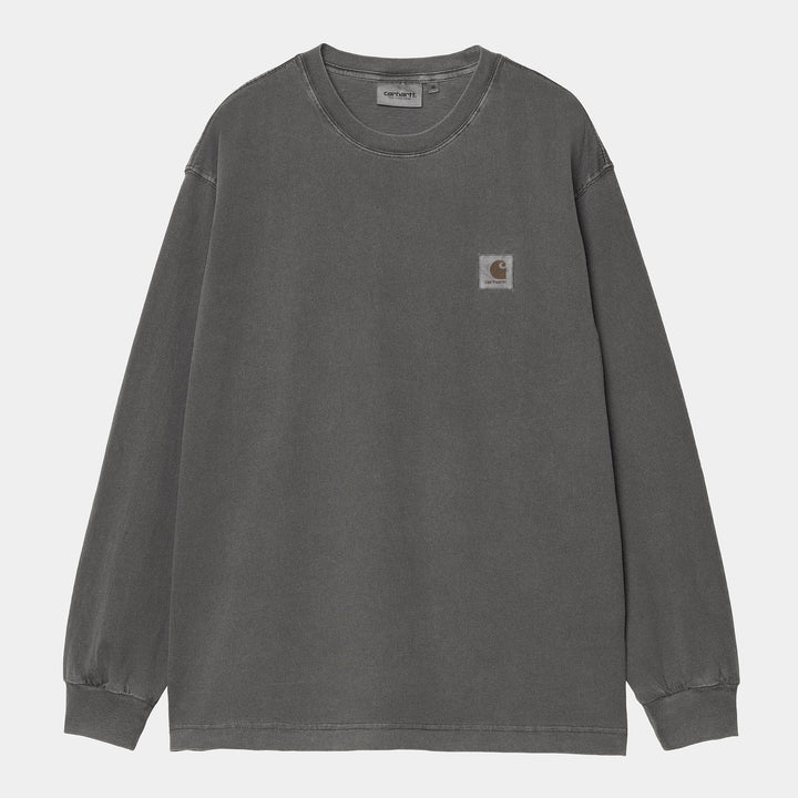 L/S Nelson T-Shirt 100 % Cotton Graphite garment dyed