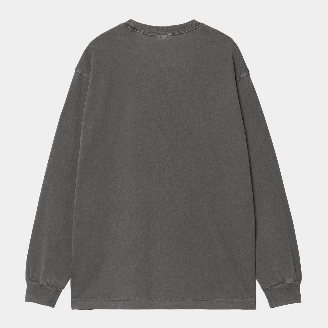 L/S Nelson T-Shirt 100 % Cotton Graphite garment dyed
