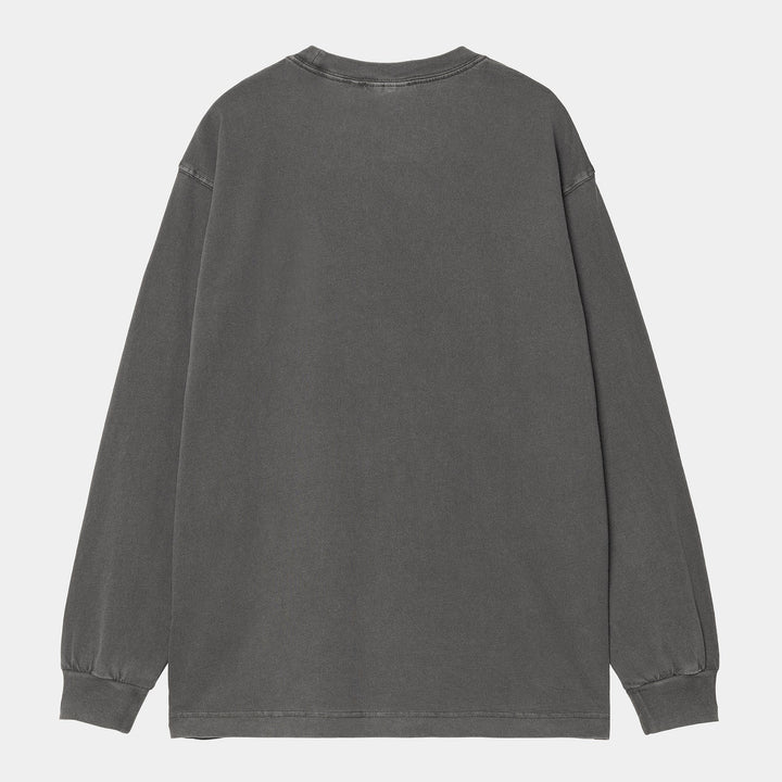 L/S Nelson T-Shirt 100 % Cotton Graphite garment dyed
