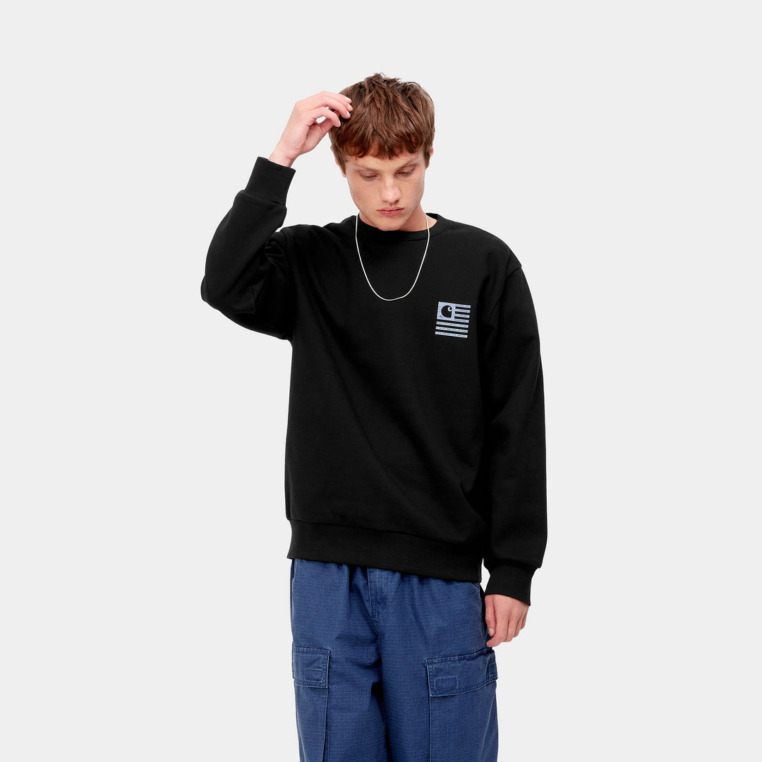 Label State Flag Sweatshirt - black/sky
