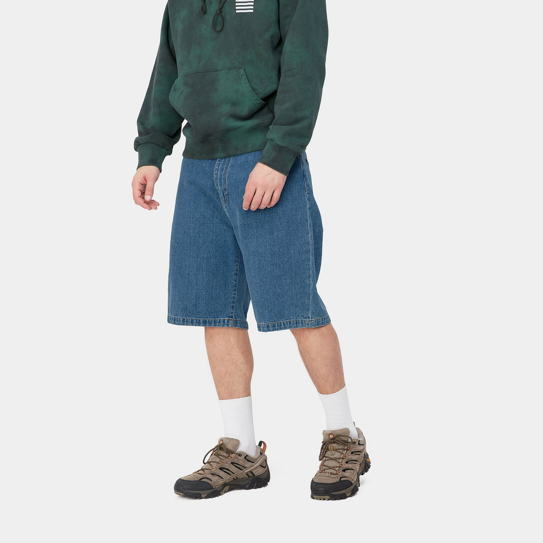 Landon Short 100 % Cotton Blue heavy stone wash