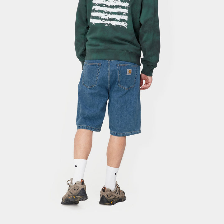 Landon Short 100 % Cotton Blue heavy stone wash