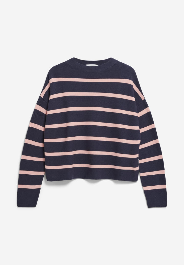 MERINAA STRIPES - moonlight gray-rosalilly