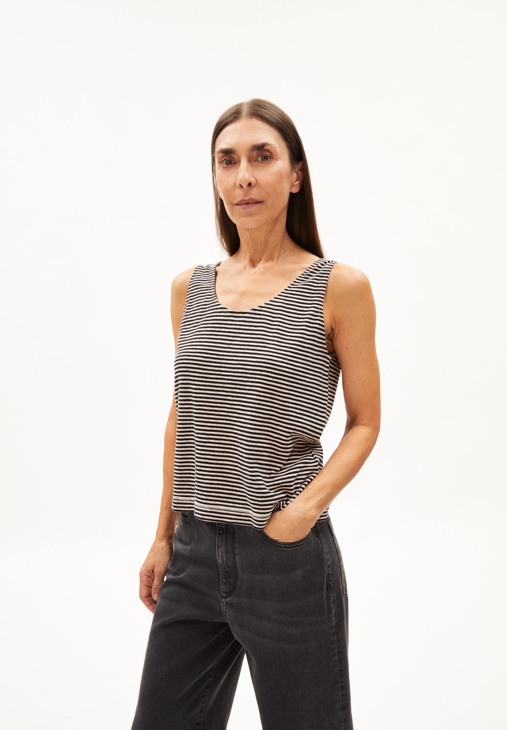 MINAAMI lovely stripes - black/light desert