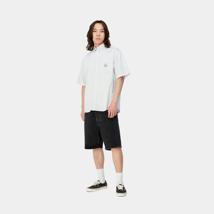 Newel Short 100 % Organic Cotton Black stone washed